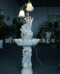 欧式流水落地灯 点亮客厅的艺术与格调